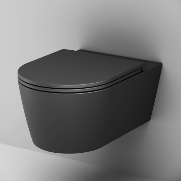Унитаз подвесной AM.PM Func 54 см FlashClean с сиденьем микролифт черный матовый (C8F1701MBSC) Унитаз подвесной AM.PM Func 54 см FlashClean с сиденьем микролифт черный матовый (C8F1701MBSC)