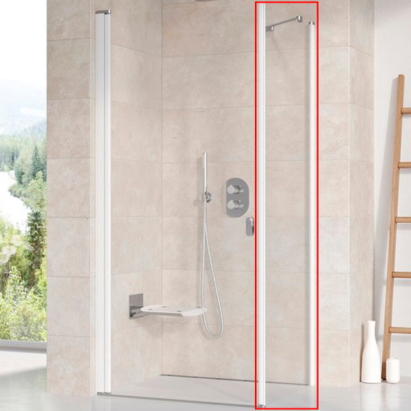 Душевое ограждение Ravak Chrome CPS-90 90x195 стекло прозрачное, профиль белый (9QV7010Z1)