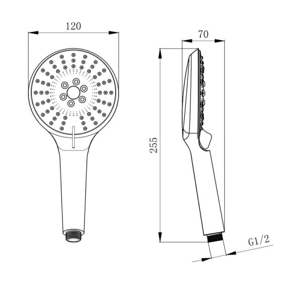Душевая лейка Aquanika Basic хром (AQB008)