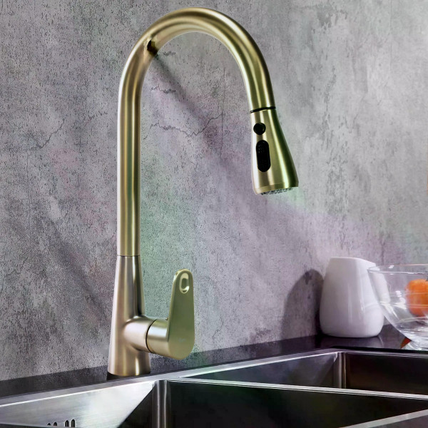 Смеситель для кухни Rea Mild золото матовое (REA-B4803) Смеситель для кухни Rea Mild золото матовое (REA-B4803)