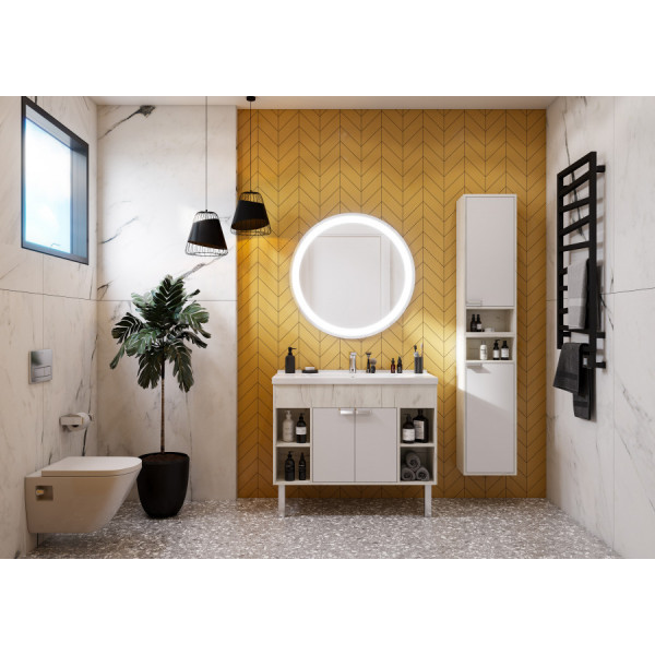 Зеркало Aquaton Анелло 850x35x850 серебристый (1.A260.8.02A.K01.0)