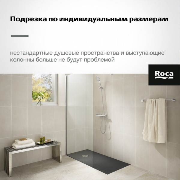 Душевой поддон Roca Terran 80x160x31 профиль черный (AP1016403200140) Душевой поддон Roca Terran 80x160x31 профиль черный (AP1016403200140)
