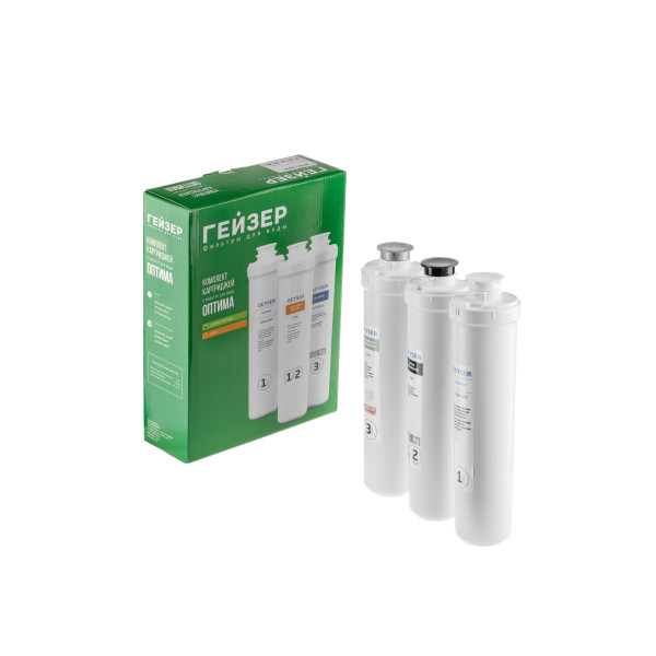 Комплект сменных картриджей для Гейзер Оптима (для мягкой воды) (50123) Комплект сменных картриджей для Гейзер Оптима (для мягкой воды) (50123)