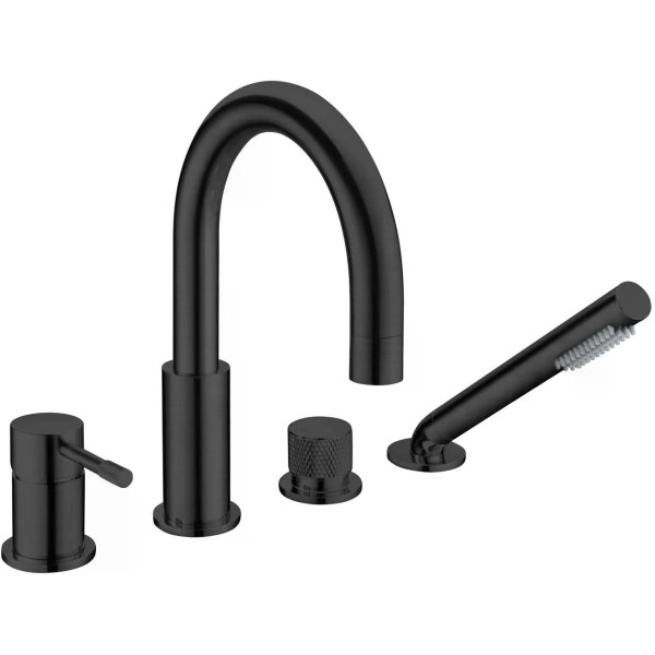 Смеситель на борт ванны Boheme Uno B (черный) (460-B) Смеситель на борт ванны Boheme Uno B (черный) (460-B)