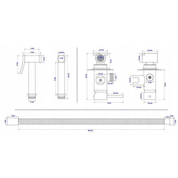 Смеситель для биде REA Loop Black mat (REA-B8978)