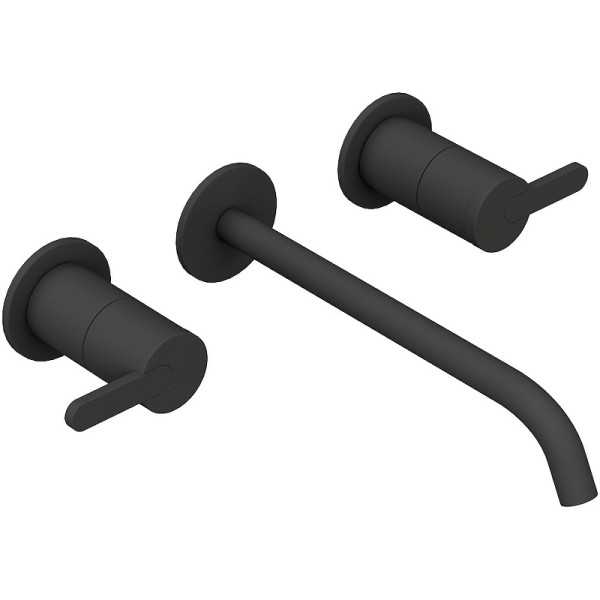 Смеситель для раковины встраиваемый Cezares Leaf черный матовый (LEAF-BLI3L-L-NOP)