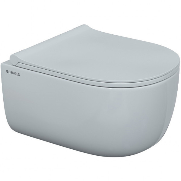 Комплект инсталляция с унитазом Berges Novum525 c с кнопкой O3 хром глянец, унитаз EGO Rimless, сиденье Okus Slim SO (043249) Комплект инсталляция с унитазом Berges Novum525 c с кнопкой O3 хром глянец, унитаз EGO Rimless, сиденье Okus Slim SO (043249)