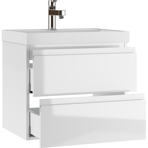 Тумба подвесная под умывальник Classica 60 Graffo белый глянец В2 Домино (DGr2114T) Тумба подвесная под умывальник Classica 60 Graffo белый глянец В2 Домино (DGr2114T)