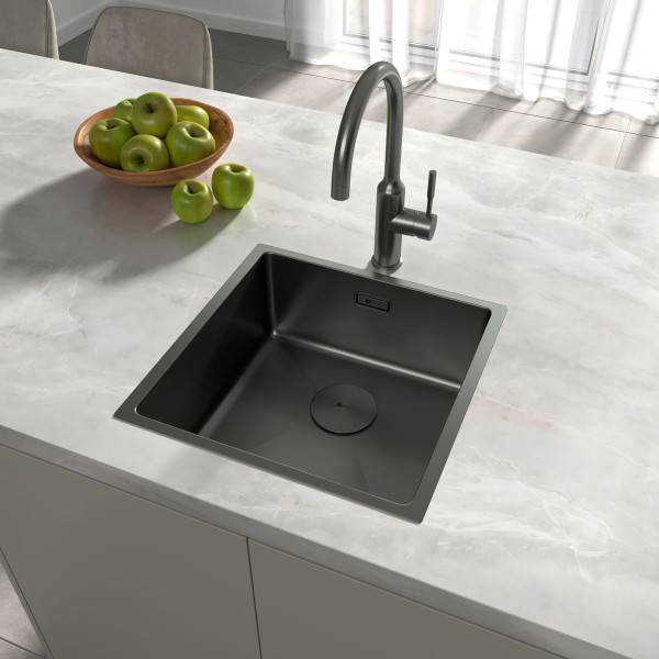 Мойка для кухни врезная Lemark Olanga 440 440x440 графит (9936123)