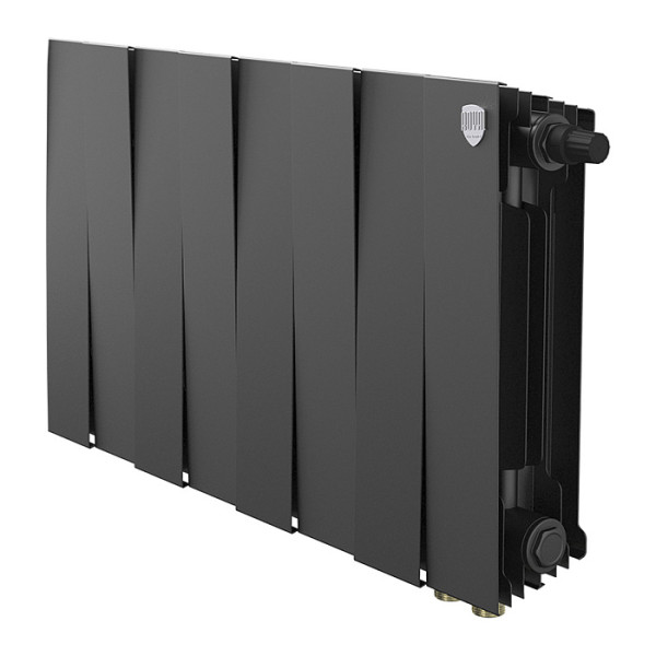 Радиатор биметаллический Royal Thermo PianoForte 300 Чёрный VR80 (8 секций) (RTPBVR803030008)