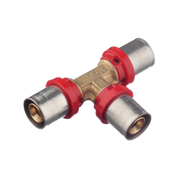 Тройник Tiemme 16х16х16 латунь (пресс) (1650002 / 1657G161616CZ) Тройник Tiemme 16х16х16 латунь (пресс) (1650002 / 1657G161616CZ)