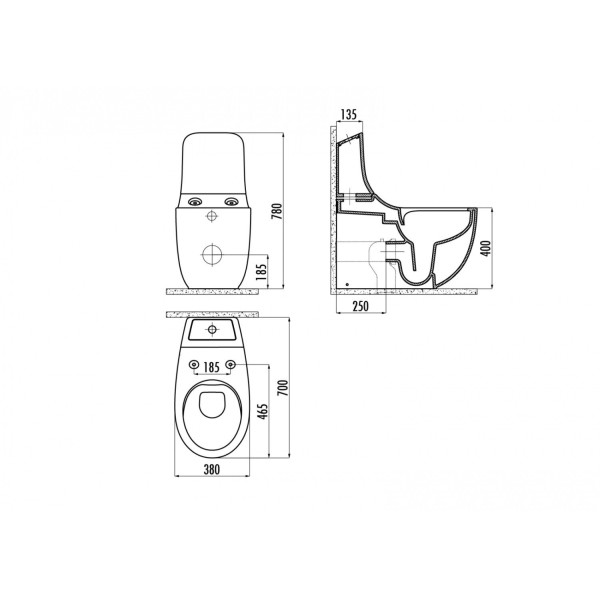 Бачок для унитаза Creavit Fogila белый (FG400-00CB00E-0000)