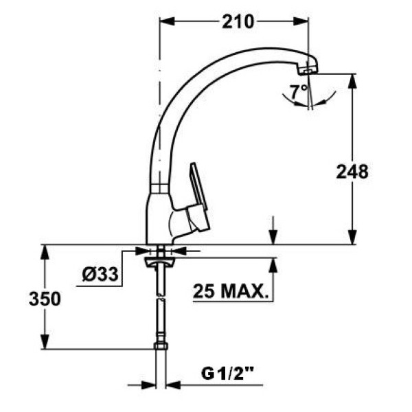 Смеситель для кухни Mofem Samba 303 (152-0022-00 / 652-0072-15)