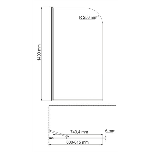 Душевая шторка для ванн WasserKRAFT Leine 80х140 стекло прозрачное, профиль хром (35P01-80 Fixed) Душевая шторка для ванн WasserKRAFT Leine 80х140 стекло прозрачное, профиль хром (35P01-80 Fixed)