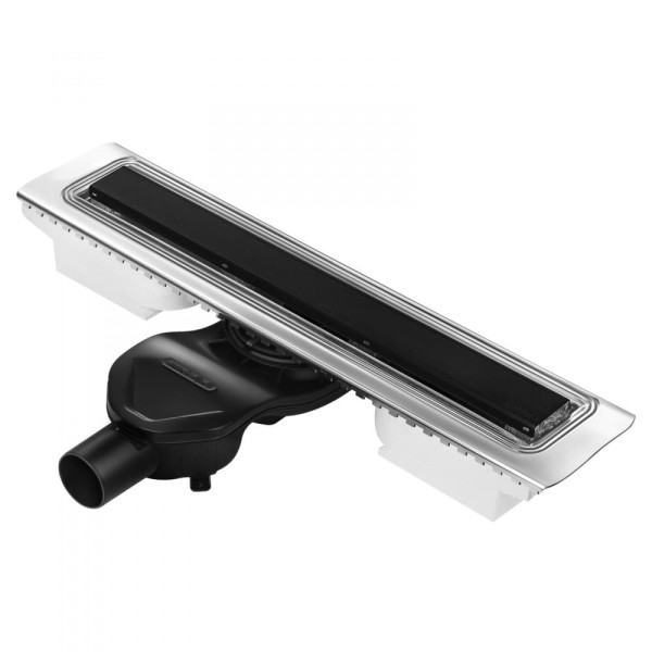 Желоб Berges водосток напольный С1 Norma 700 нержавеющая сталь, матовый черный, S-сифон D50 боковой (095138) Желоб Berges водосток напольный С1 Norma 700 нержавеющая сталь, матовый черный, S-сифон D50 боковой (095138)