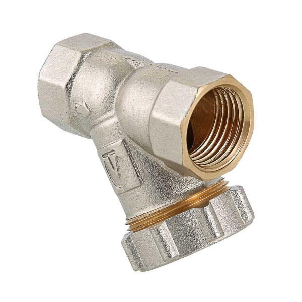 Фильтр косой 1/2" ВВ с заглушкой Valtec никель (VT.193.N.04) Фильтр косой 1/2" ВВ с заглушкой Valtec никель (VT.193.N.04)