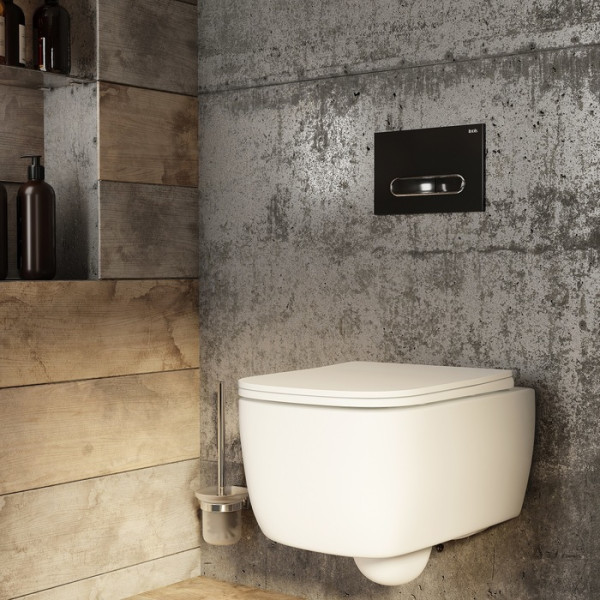 Клавиша смывная Iddis 071 Unifix матовый черный (UNI71MBi77)