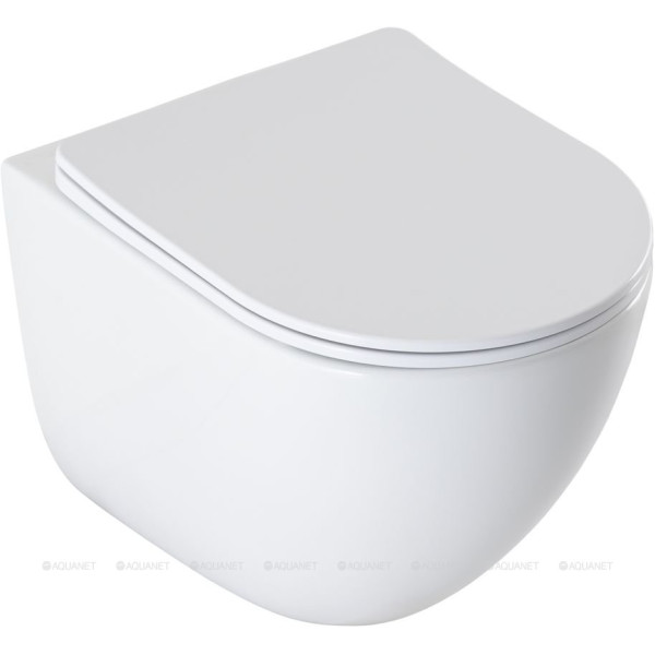 Унитаз подвесной Aquanet EcoV W с сиденьем с soft-close белый (348039)