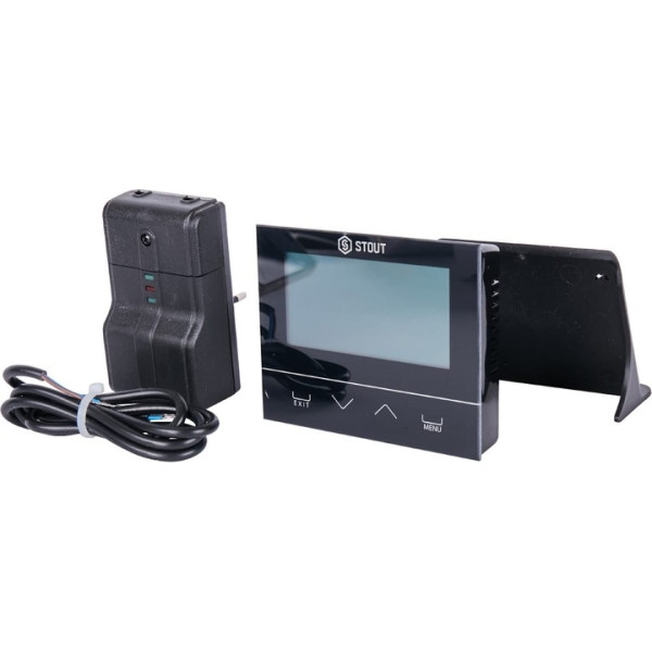 Терморегулятор Stout беспроводной комнатный двухпозиционный ST-292v2, черный (STE-0101-029222)