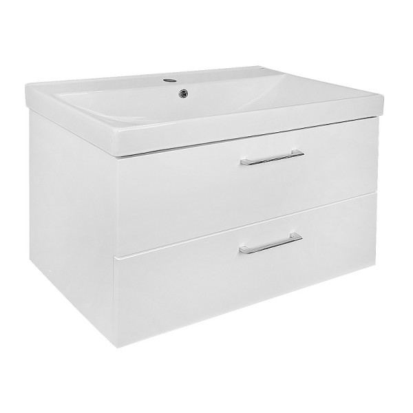 Тумба подвесная Azario с раковиной Ника 80 с раковиной Tempo 80 (CS00091369)