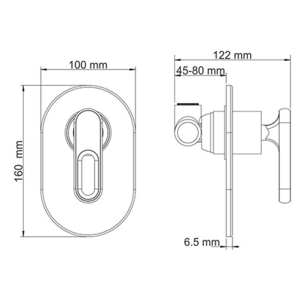 Смеситель для душа WasserKRAFT Kammel 1851