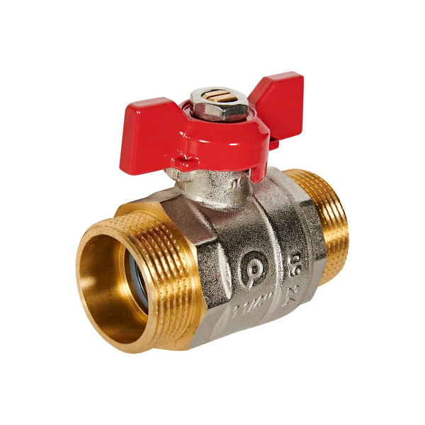Кран 1 1/4" НН шаровый Rommer (ГОСТ, красная бабочка) RBV-0007-2410232 Кран 1 1/4" НН шаровый Rommer (ГОСТ, красная бабочка) RBV-0007-2410232