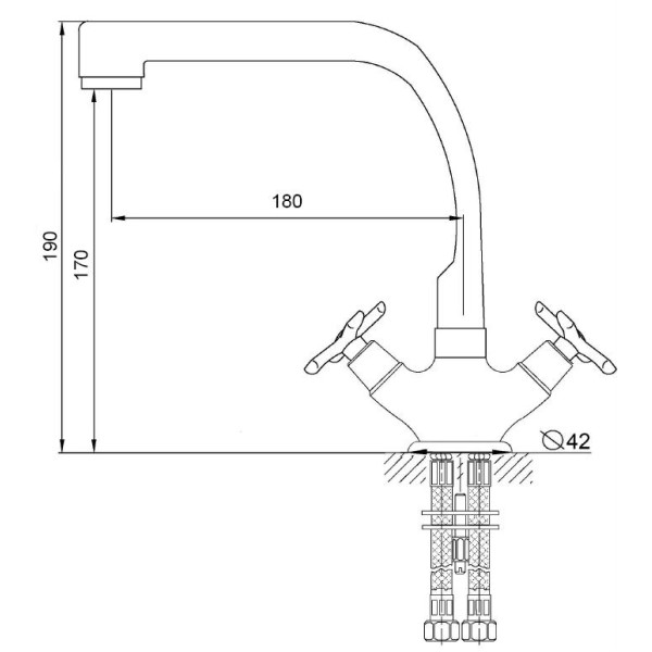 Смеситель для кухни Melodia Fiore (MDV 40610) Смеситель для кухни Melodia Fiore (MDV 40610)