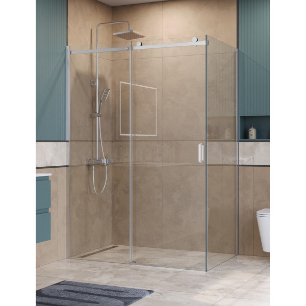 Душевой уголок BelBagno Soft Close-2 140x90x200 стекло прозрачное, профиль хром глянцевый (SOFT_CLOSE-2-AH-1-140/90-C-Cr)
