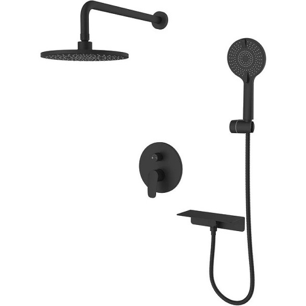 Душевая система Milardo Rora встраиваемая, черная (RORBL02M67)