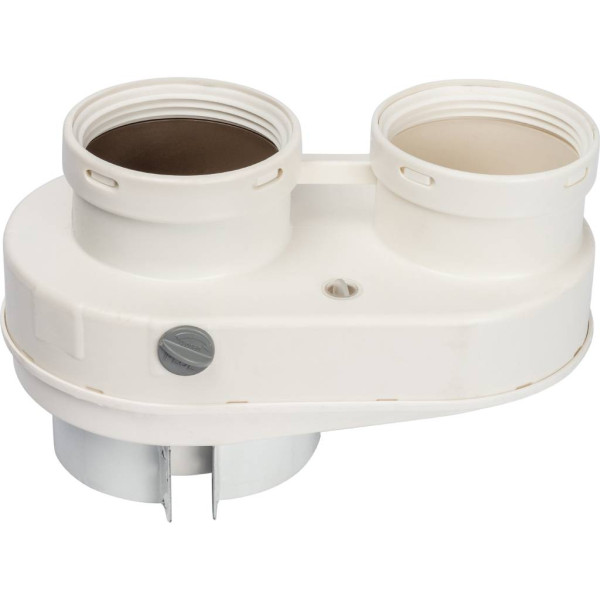 Элемент дымохода Stout DN80/80 адаптер для подкл.разд.труб (совместимый с Baxi) PP-Ryton (SCA-8080-210002)