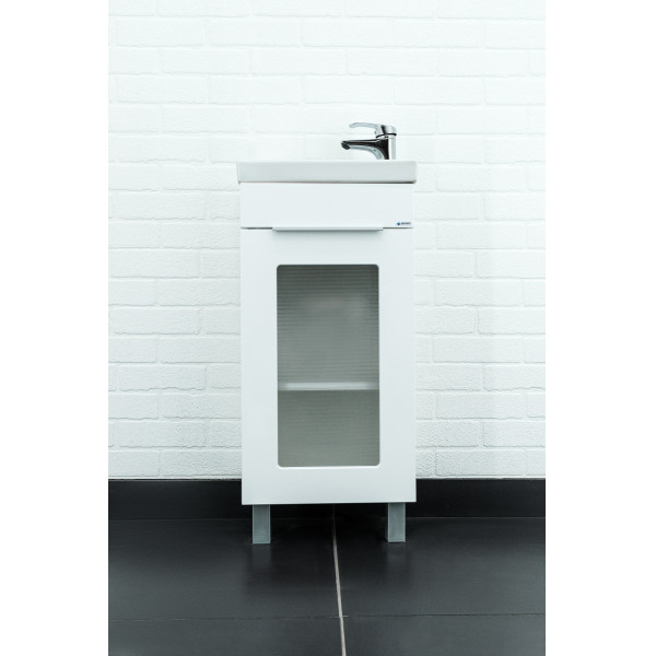 Тумба напольная Миранда 40 Кристалл без ящика Айсберг Домино (DA1805T)