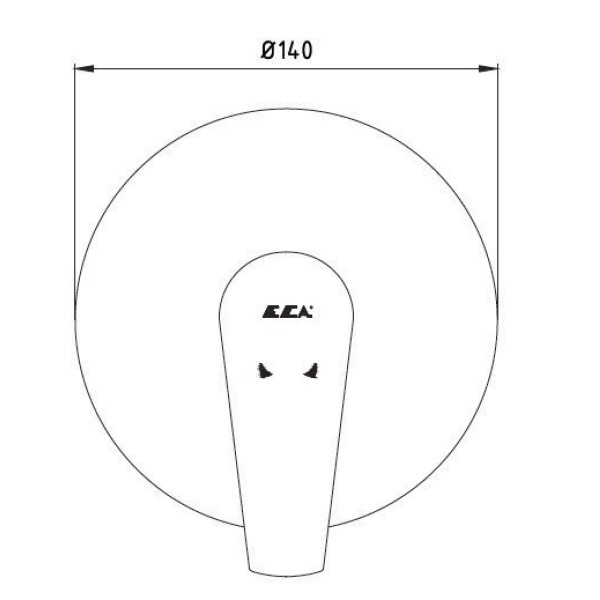 Смеситель для душа E.C.A. Niobe внешняя часть хром (102167113EX-Y)