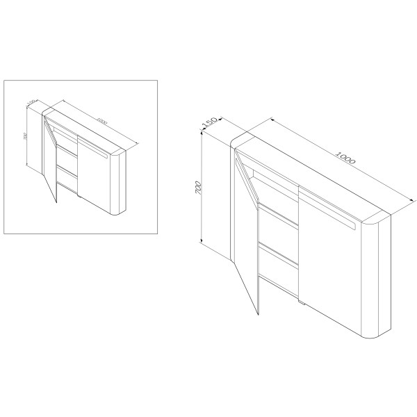 Шкаф зеркальный AM.PM Sensation 100 см, с подсветкой, белый, глянец, шт (M30MCX1001WG) Шкаф зеркальный AM.PM Sensation 100 см, с подсветкой, белый, глянец, шт (M30MCX1001WG)