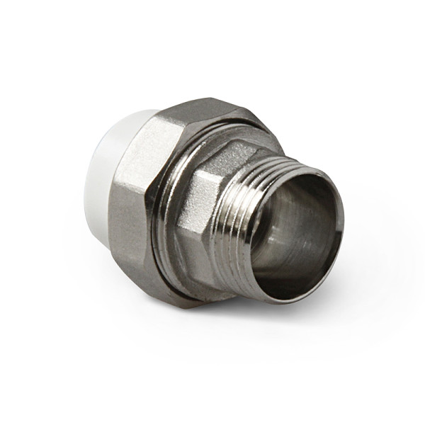 Сгон PP-R 20*1/2"Н "Pro Aqua" (латунь, белый) (PA21008) Сгон PP-R 20*1/2"Н "Pro Aqua" (латунь, белый) (PA21008)