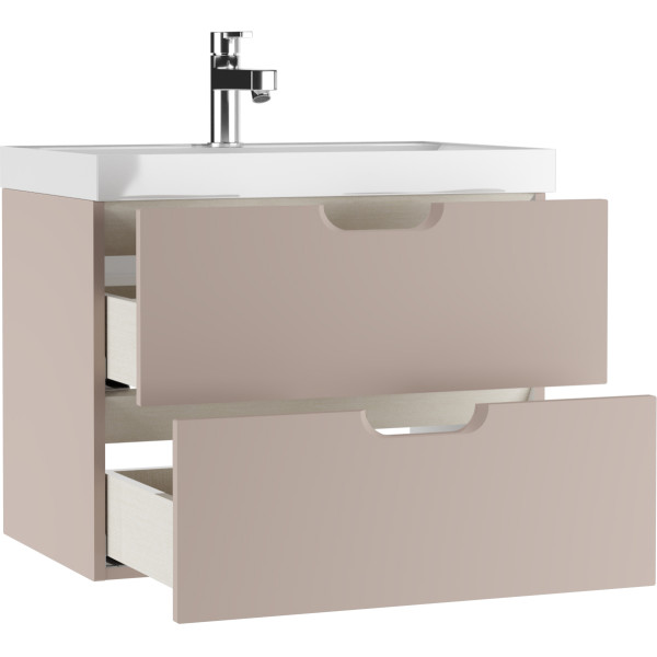 Тумба подвесная под умывальник Classica 70 Dune Латте В2 Домино (DD2508T)