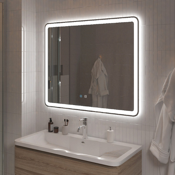 Зеркало с подсветкой BelBagno 100x80 голос.управл., подогрев (SPC-MAR-100-80-LED-TCH-SND)