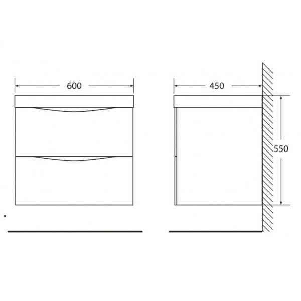 Тумба подвесная BelBagno Marino 60 белый дуб (MARINO-600-2C-SO-WO-P)