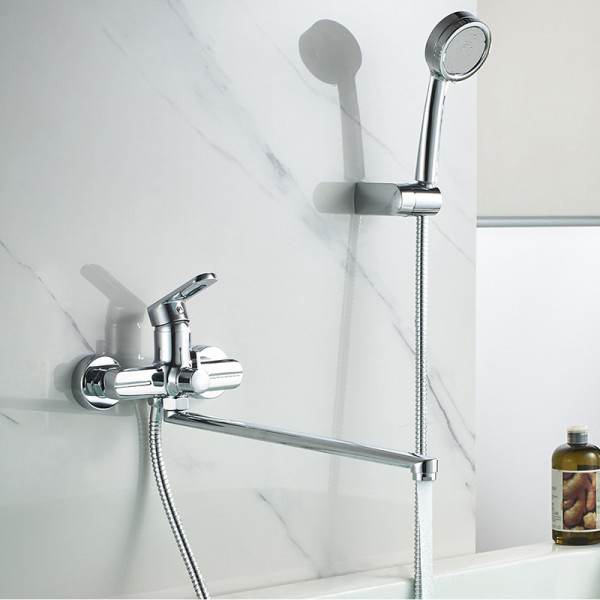 Смеситель для ванны и душа Ledeme с душевым гарнитуром (L2266)