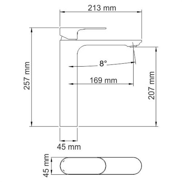 Смеситель для раковины WasserKRAFT Elbe 7403H