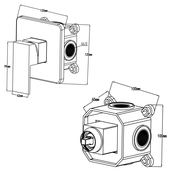 Смеситель с гигиеническим душем Swedbe Platta встраиваемый черный (5549B) Смеситель с гигиеническим душем Swedbe Platta встраиваемый черный (5549B)