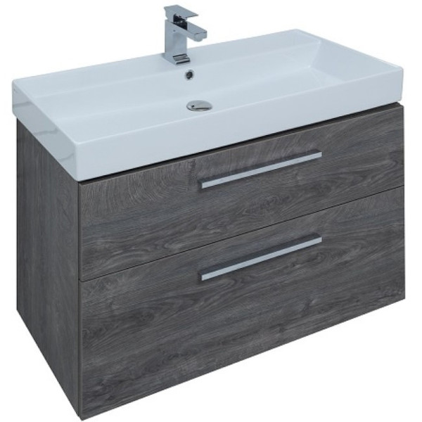 Тумба подвесная Aquanet Nova 85 (Slim Synergy) дуб рошелье, 2 ящика (00249921)