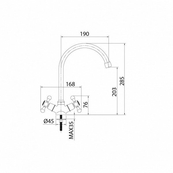 Смеситель для кухни Milardo Duplex хром (DUPSB0JM05) Смеситель для кухни Milardo Duplex хром (DUPSB0JM05)