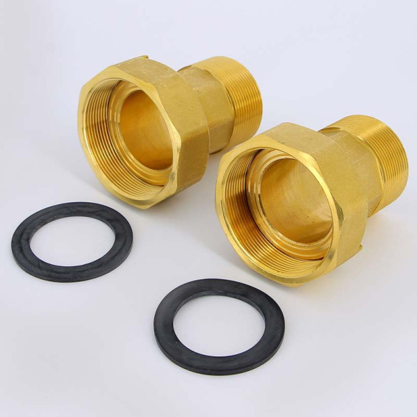 Сгон с накидной гайкой 1/2"х3/4" (2 шт.) Tiemme (латунь) (1500035 / 1522G0504) Сгон с накидной гайкой 1/2"х3/4" (2 шт.) Tiemme (латунь) (1500035 / 1522G0504)