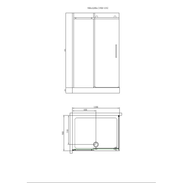 Душевой уголок BandHours Vincent 912 90х120х203,5 стекло прозрачное Душевой уголок BandHours Vincent 912 90х120х203,5 стекло прозрачное