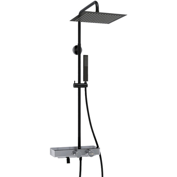 Душевая система WasserKRAFT черная (A114.162.218.CB Thermo)