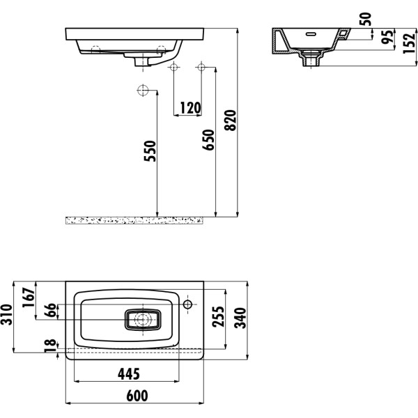 Раковина мебельная Creavit Memory 60x34 белая (MY060-00CB00E-0000)