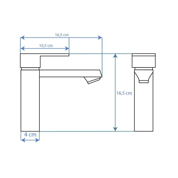 Смеситель для раковины REA Mayson Black mat (REA-B5100)