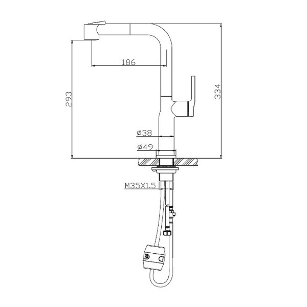 Смеситель для кухни Belbagno хром (BB-LAM60-IN)