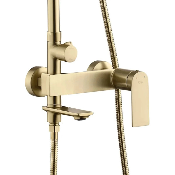 Душевая система с изливом Rea Storm Gold mat (REA-P9536)