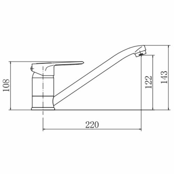 Смеситель для кухни Fashun хром (A4204)